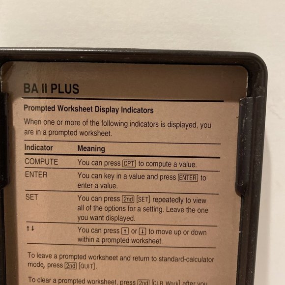 Vintage 1996 Texas Instruments BA II Plus Calculator Advanced Business Analyst - Picture 8 of 9